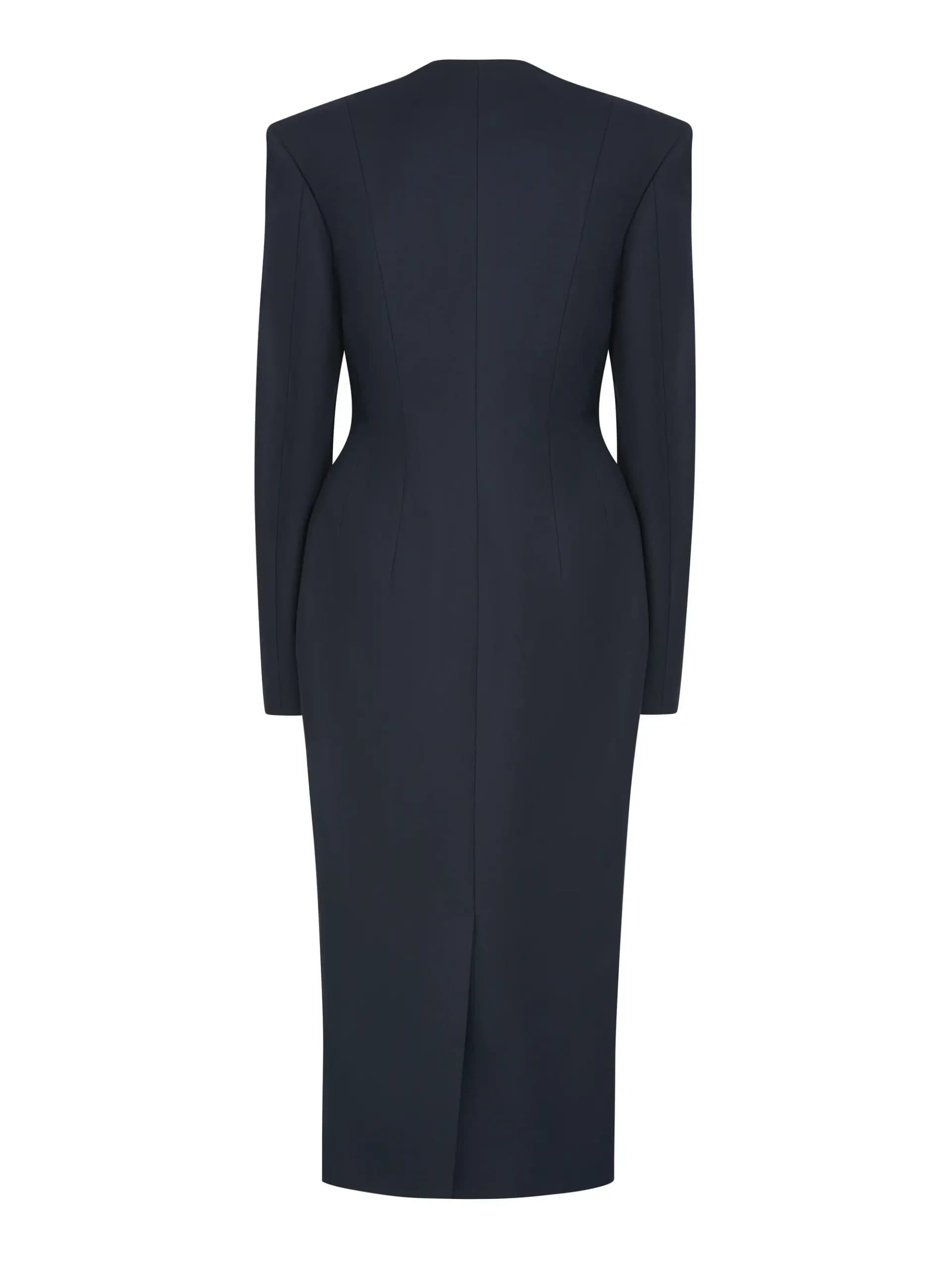 Tailored Blazer Dress Mugler Navy