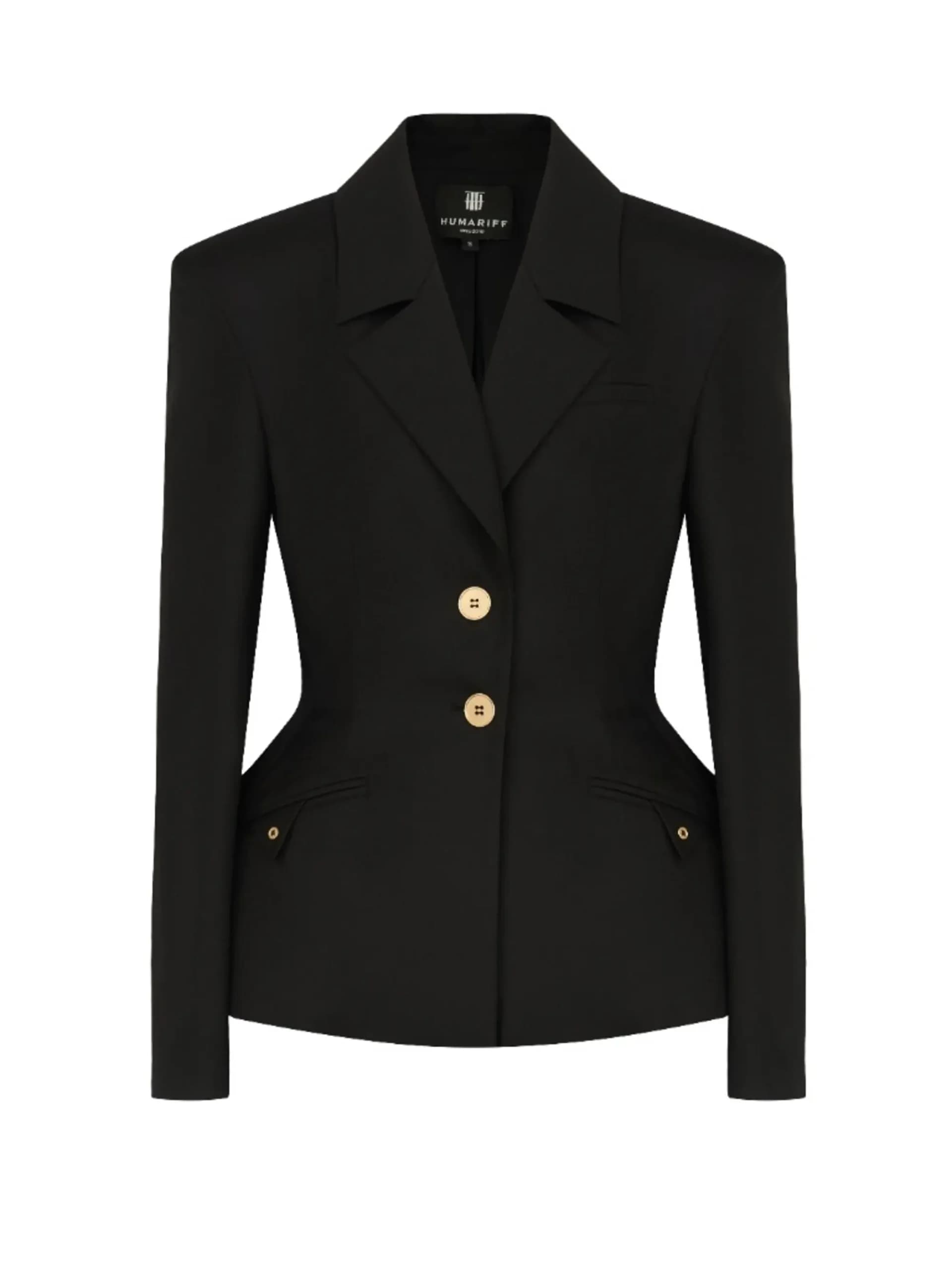 Силуэтный пиджак Black Opium — вид спереди, Living Motion Collection